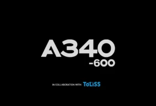 A340 do MSFS logomarca da Toliss