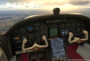 Painel da aeronave A2A Aerostar 600 no MSFS 2024.