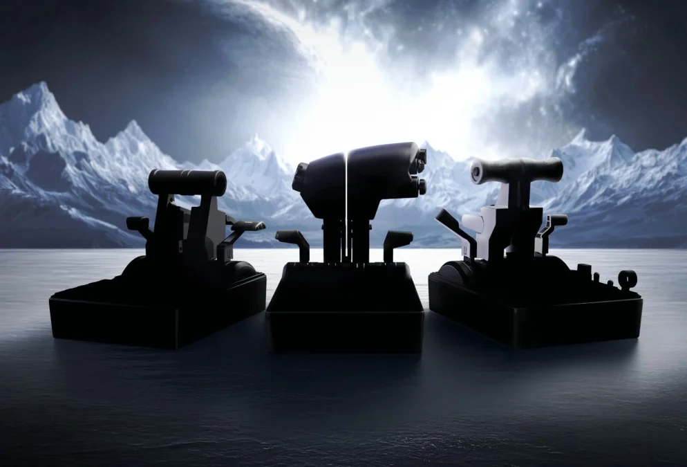 Teaser do novo ecossistema de hardware de voo da Moza para a FlightSimExpo 2025.