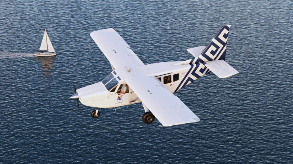 imagens do GA8 Airvan da SimWorks Studios para o Microsoft Flight Simulator.
