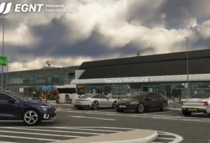 Scenery detalhado do Newcastle International Airport no MSFS