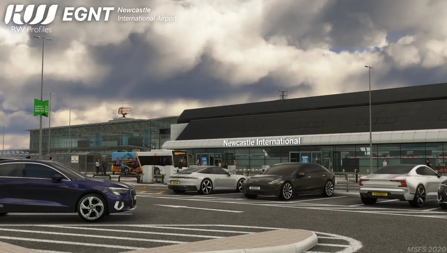 Scenery detalhado do Newcastle International Airport no MSFS