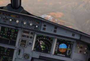 Cockpit do Fenix A320 no Microsoft Flight Simulator 2024, destacando as melhorias da nova atualização.