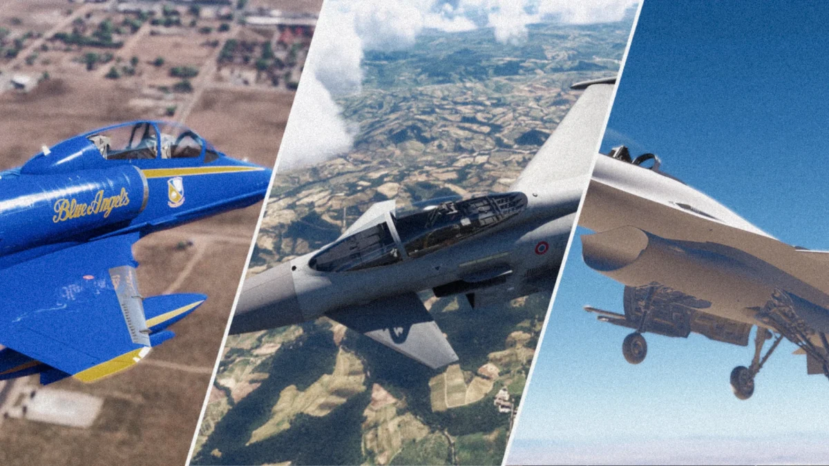 Eurofighter Typhoon digital da IndiaFoxtEcho em voo no Microsoft Flight Simulator