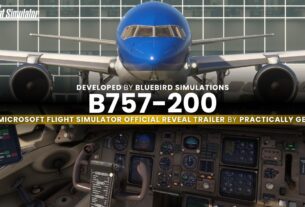 Imagem do Boeing 757-200 da BlueBird Simulations