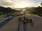 Vista aérea detalhada do aeroporto Gustaf III em St. Barthélemy no MSFS 2024