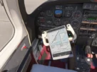 Cockpit detalhado do Aerostar 600 no Microsoft Flight Simulator 2024