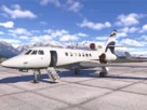 Detalhes do Falcon 50 da Contrail em desenvolvimento para Microsoft Flight Simulator 2024