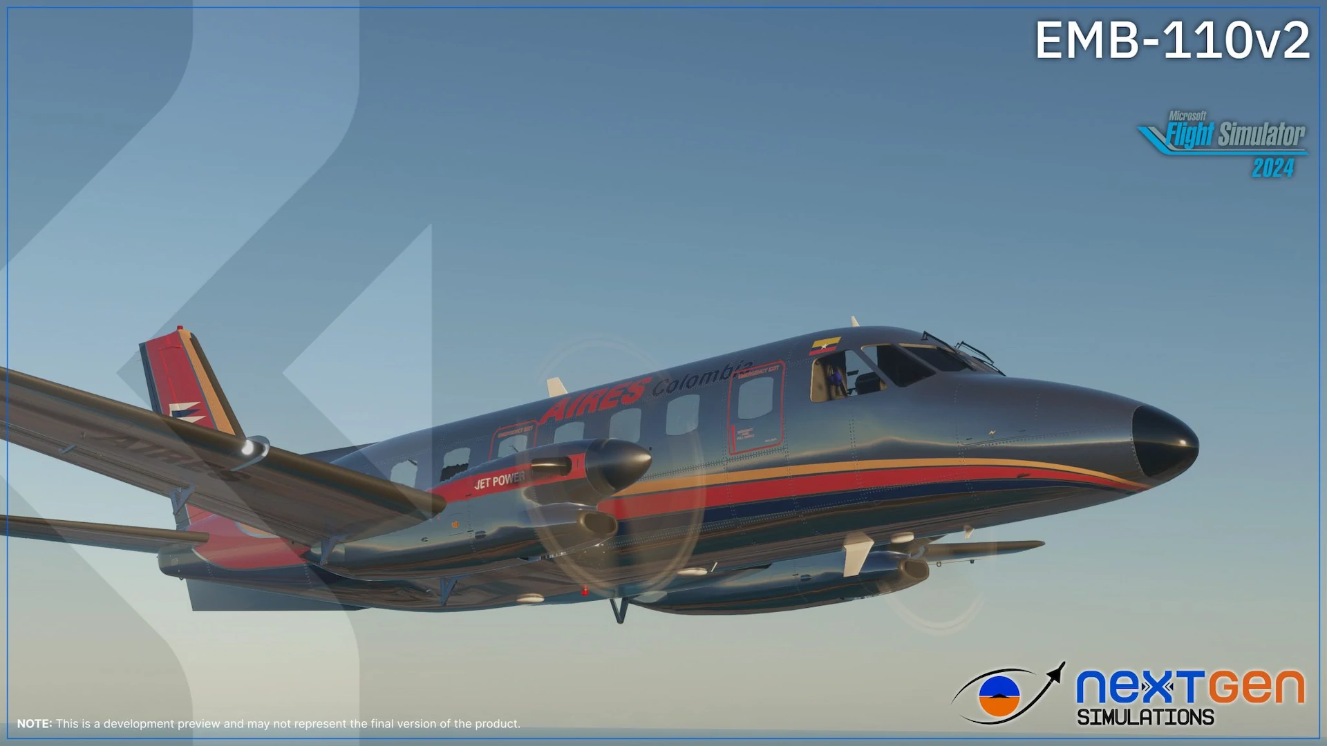 NextGen anuncia EMB 110 V2 para MSFS 2024