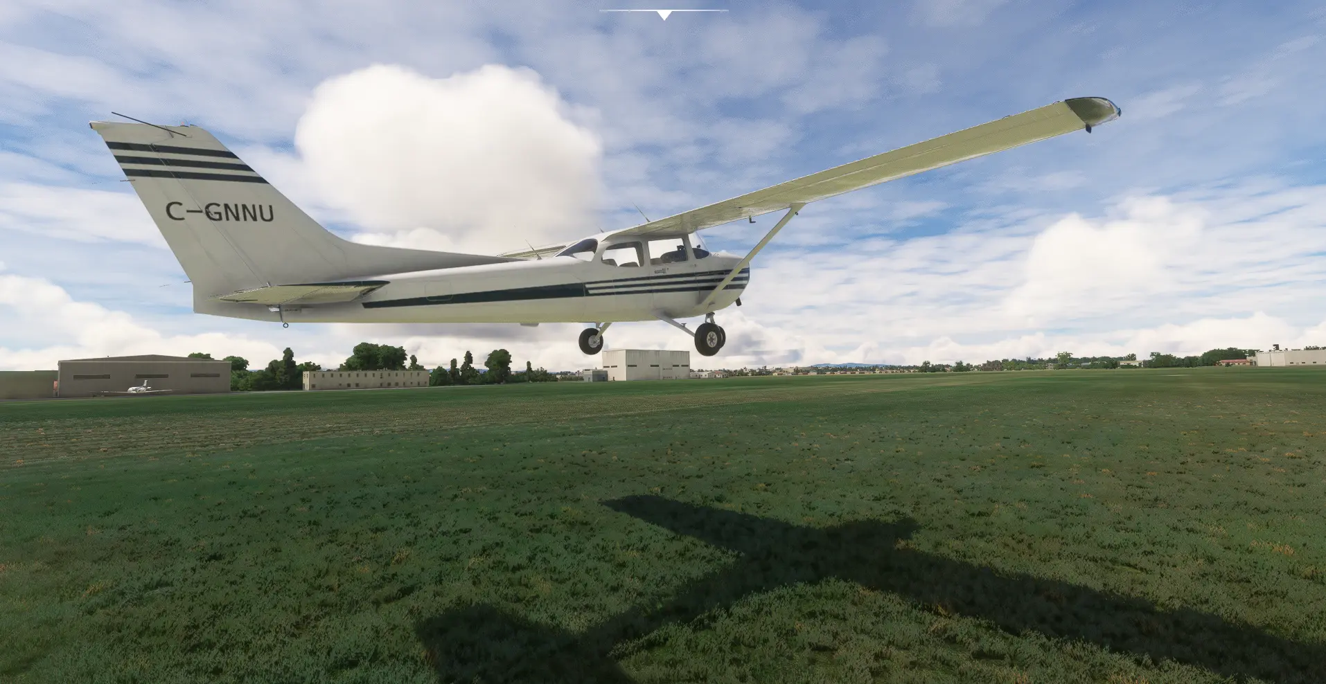 Cessna 172M freeware de Bagolu em voo no Microsoft Flight Simulator
