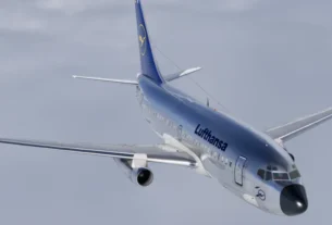 FlyJSim 732 TwinJet V4 para X-Plane 12 em voo