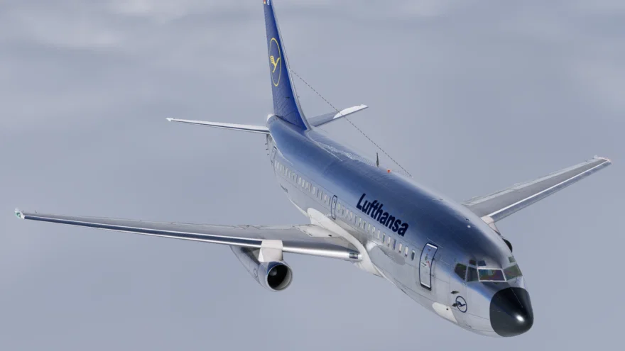 FlyJSim 732 TwinJet V4 para X-Plane 12 em voo