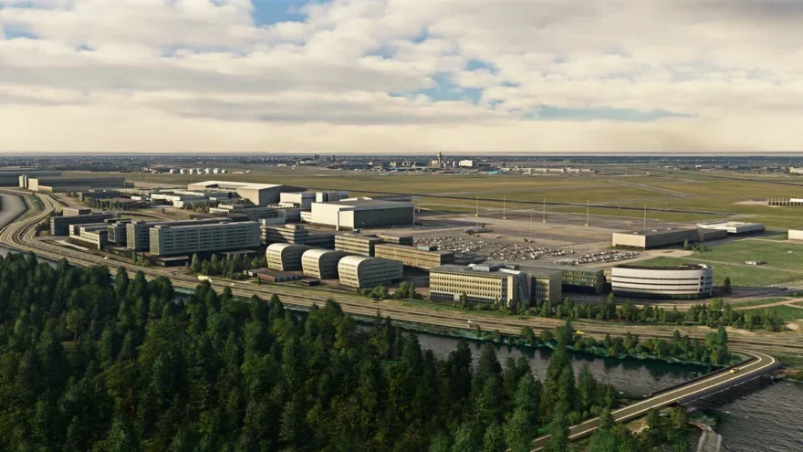 Imagem destacada da notícia: FlyTampa atualiza Schiphol para MSFS 2024