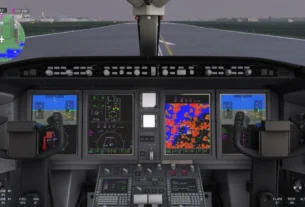 Cockpit do FlightFX Challenger 350 no MSFS com aviônicos Pro Line 21 Advanced em desenvolvimento