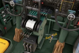 Interior da B-17F Memphis Belle da Aeroplane Heaven em desenvolvimento para Microsoft Flight Simulator