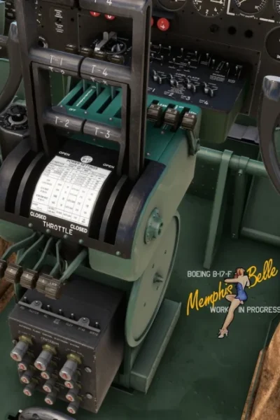 Interior da B-17F Memphis Belle da Aeroplane Heaven em desenvolvimento para Microsoft Flight Simulator