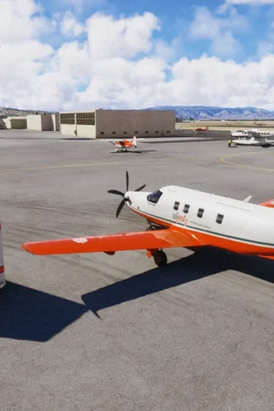Microsoft Flight Simulator 2024 em missão do modo Career