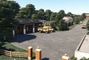 RAF Kenley 1940 no Microsoft Flight Simulator com instalações históricas do aeródromo.