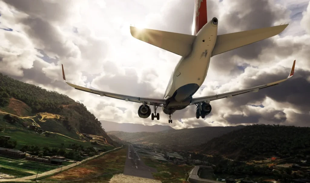 Cenário FSDG Paro Airport para Microsoft Flight Simulator no vale do Himalaia