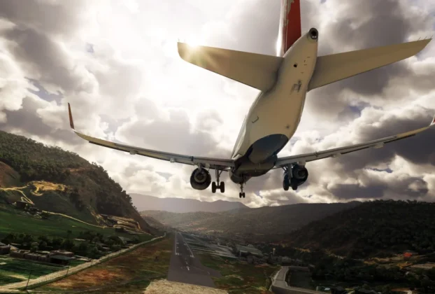 Cenário FSDG Paro Airport para Microsoft Flight Simulator no vale do Himalaia