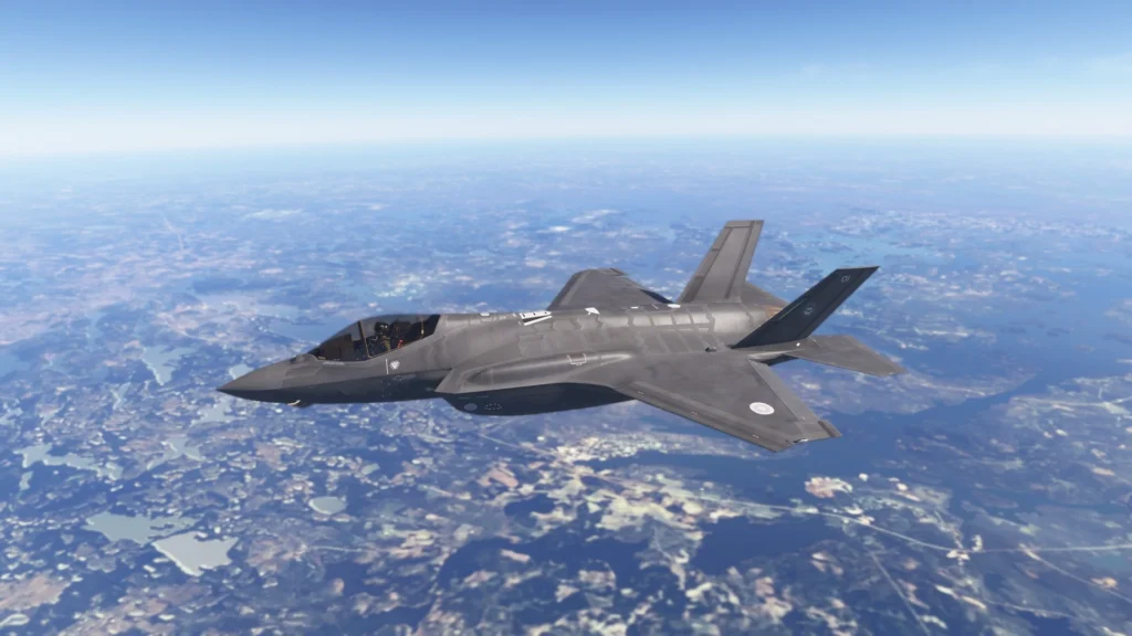 Prévia visual de projeto militar da IndiaFoxtEcho para Microsoft Flight Simulator.