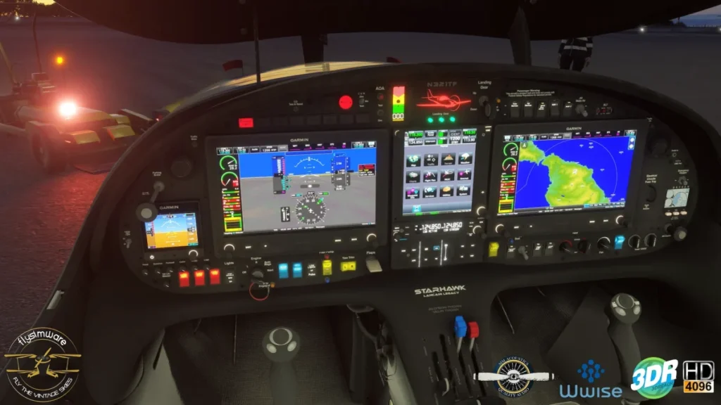 Lancair Legacy em cenário externo no Microsoft Flight Simulator 2024
