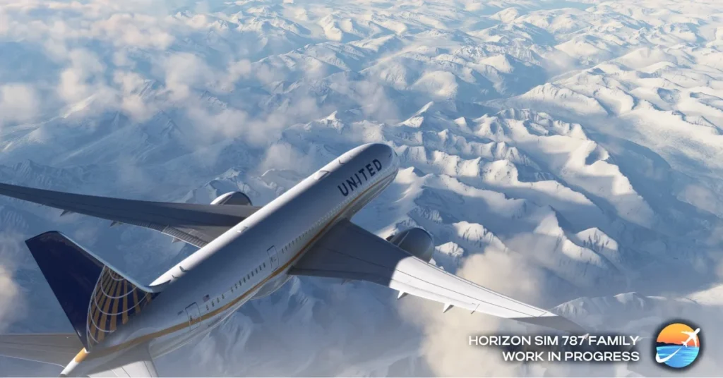 Painel e aviônicos do Horizon Simulations 787 v2.0