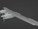Modelo externo do ATR-72 da Mango Studios para X-Plane 12 com asa, motores e hélices em desenvolvimento