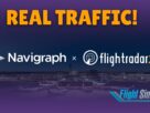 Thumbnail do vídeo sobre parceria entre Navigraph e Flightradar24 para tráfego real no Microsoft Flight Simulator
