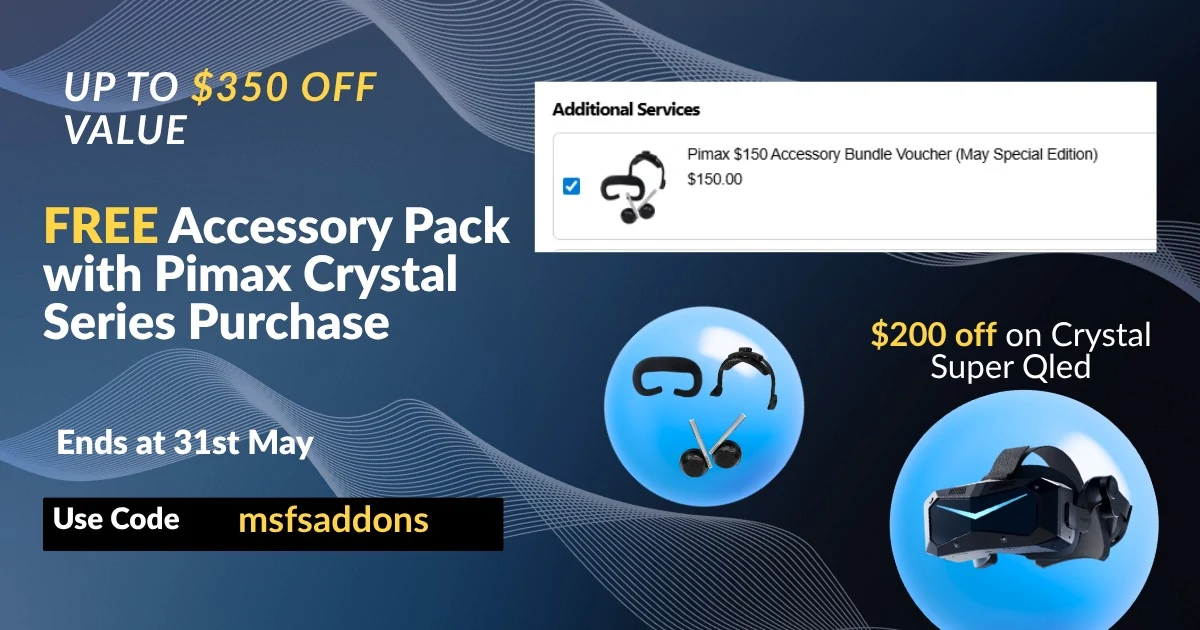 Pimax Crystal com bundle gratuito de acessórios para simulação em VR