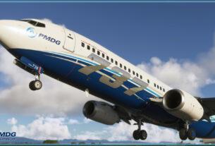 PMDG 737-800 para Microsoft Flight Simulator 2024 em voo