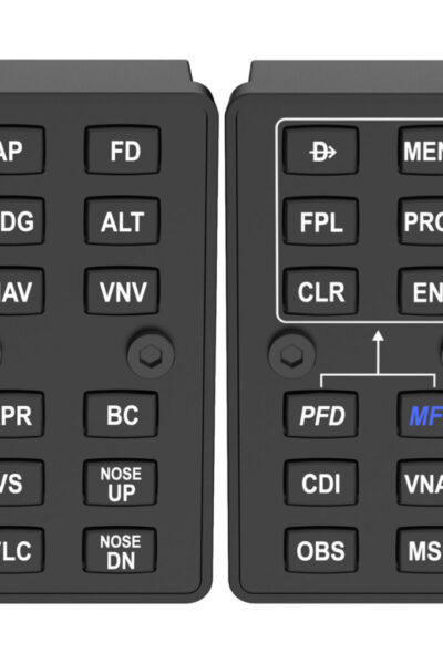 Módulo pulsAIR com botões de autopilot e FMS para simulação IFR