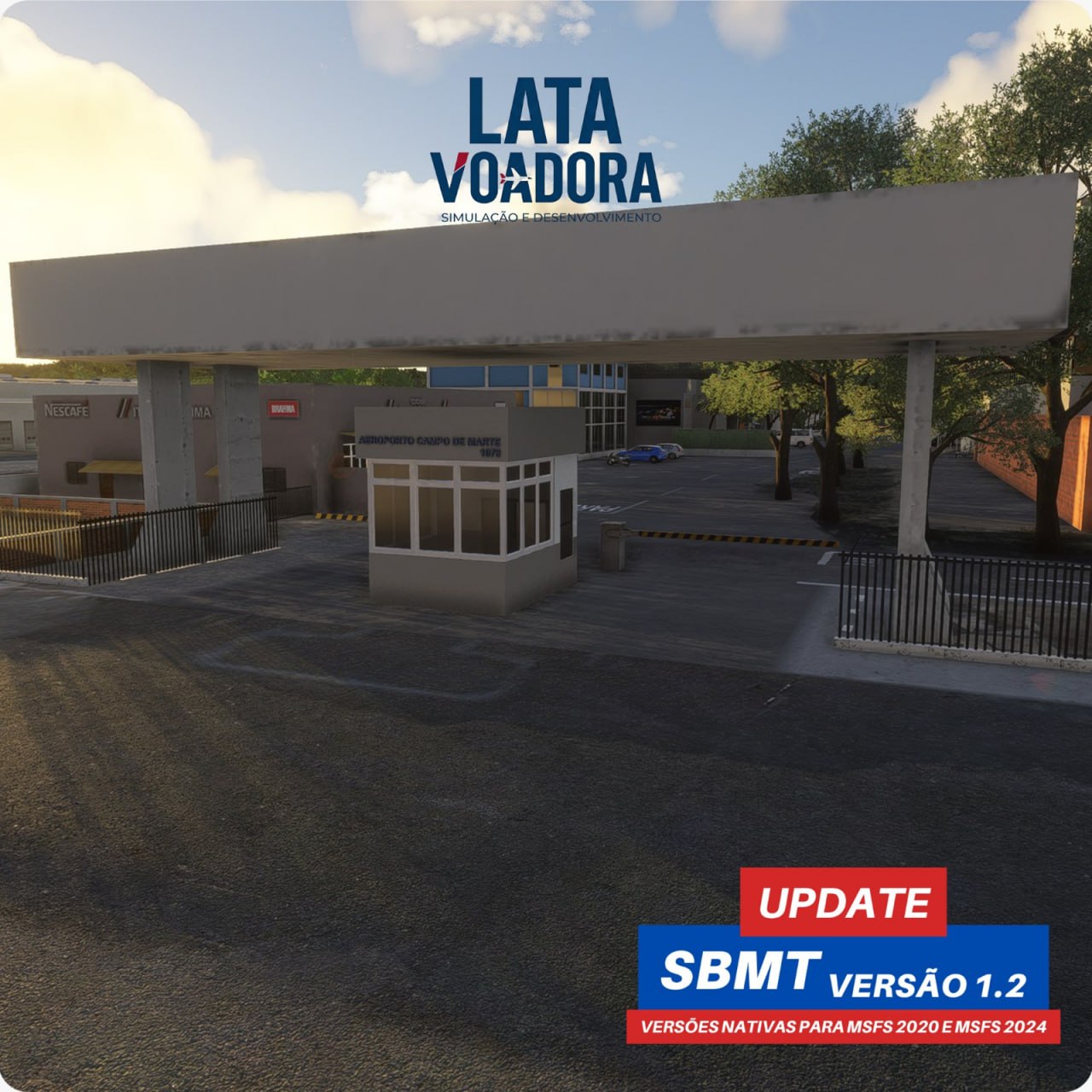 Entrada do Aeroclube de Campo de Marte no cenário SBMT v1.2.