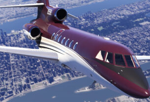 Contrail FA50 para Microsoft Flight Simulator em voo