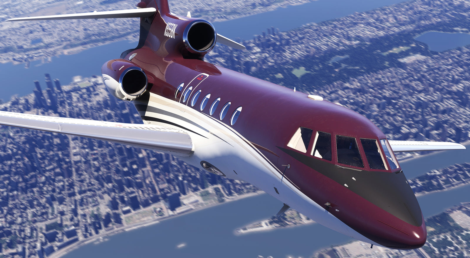 Contrail FA50 para Microsoft Flight Simulator em voo