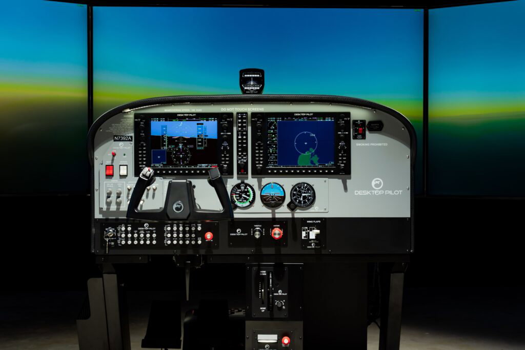Full Flight Simulator da Desktop Pilot em demonstração