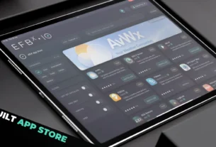 Interface do efbX exibindo app store integrada para simuladores de voo