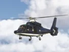 Helicóptero AS365 Dauphin da Taog’s Hangar em voo no Microsoft Flight Simulator 2024