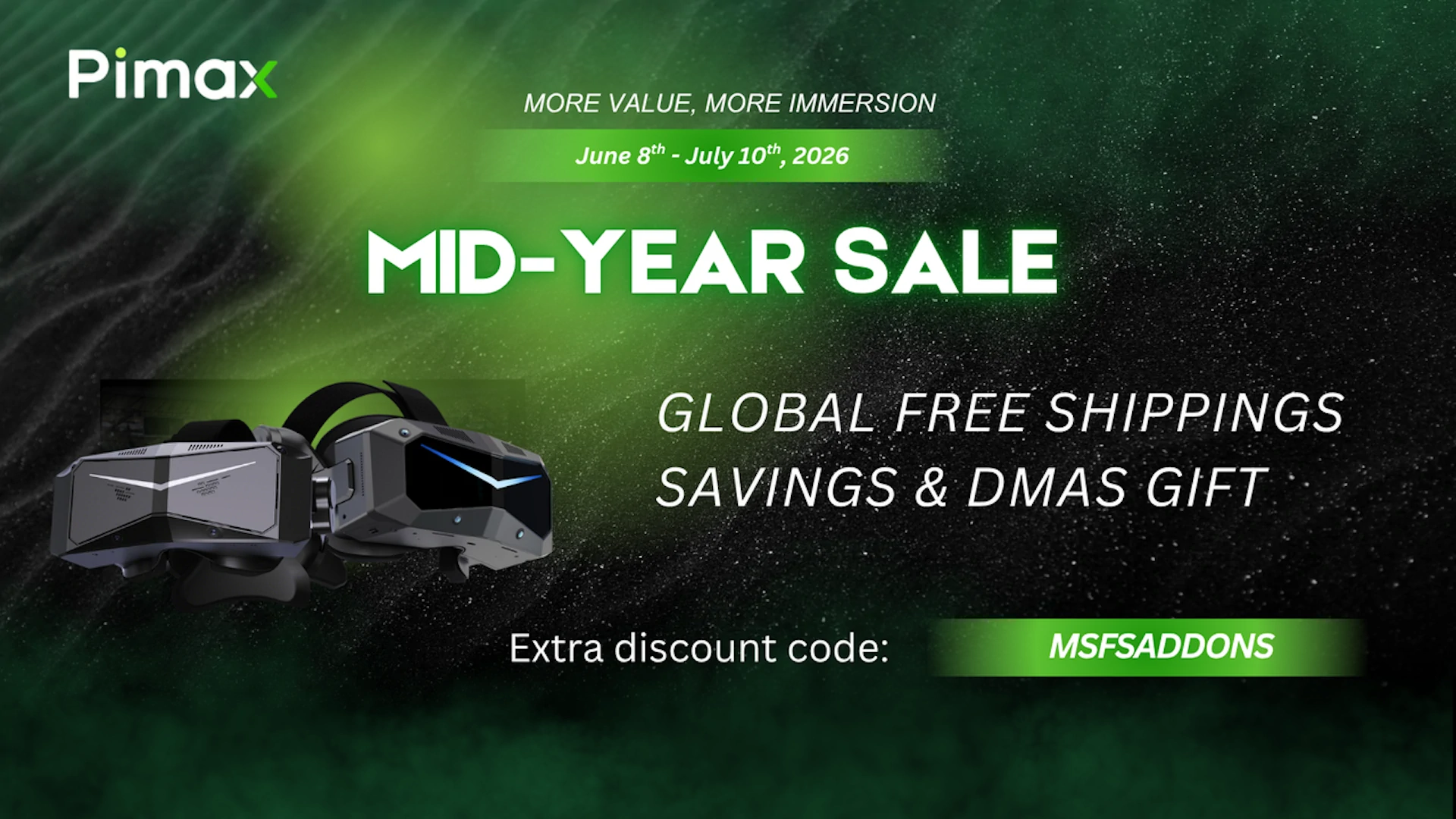 Pimax anuncia Mid-Year Sale com bônus para VR