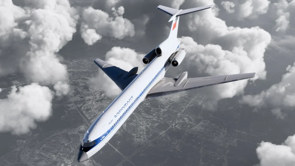 FlightSim Studio anuncia Tu-154M e planos no MSFS 2024 — imagem oficial do produto ou addon