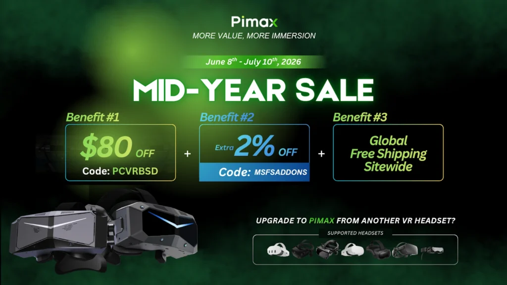 Pimax anuncia Mid-Year Sale com bônus para VR