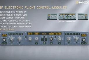 MOZA anuncia painéis Airbus, Boeing e G1000 — imagem oficial do produto ou addon