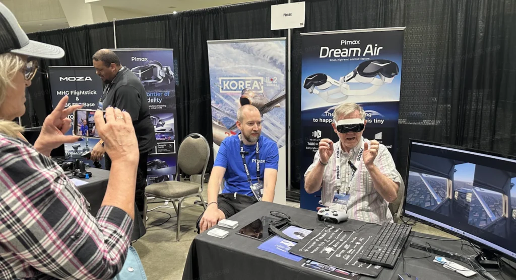 Pimax linha de headsets VR para simuladores de voo