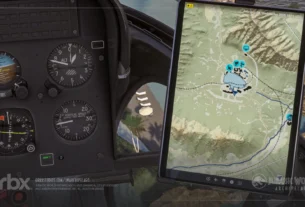 Jurassic World Archipelago EFB Map no cockpit do MSFS 2024