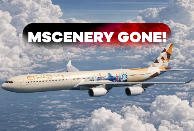 Imagem sobre a remoção da Mscenery do Marketplace do Microsoft Flight Simulator