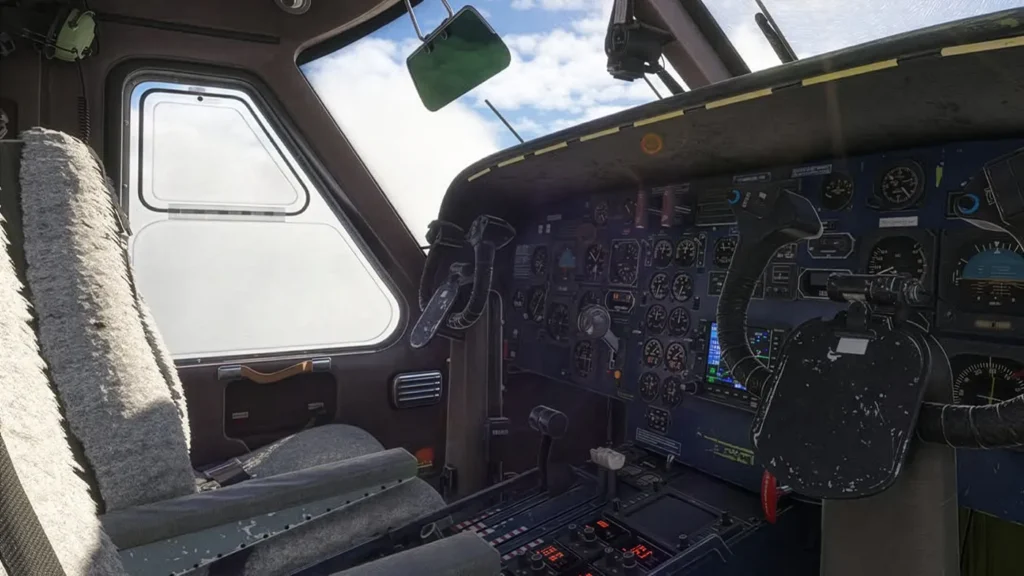 Cockpit analógico do Carenado Dornier Do 228 no MSFS 2024