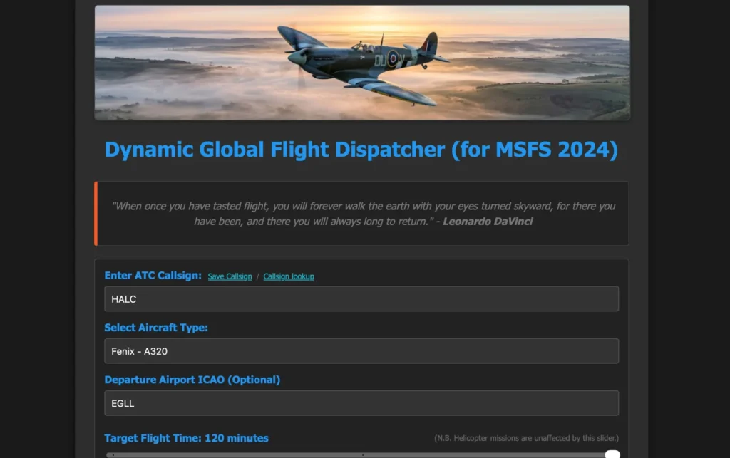 Ferramenta web gratuita monta voos no MSFS 2024 — imagem da notícia FlySimBR