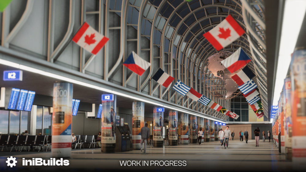Imagem de divulgação da iniBuilds sobre as novidades de cenários e recursos para Microsoft Flight Simulator 2024.