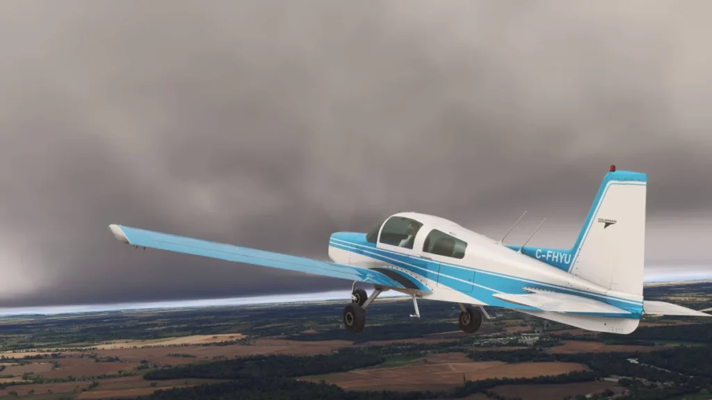 Variante Grumman AA-5 com pintura civil no MSFS
