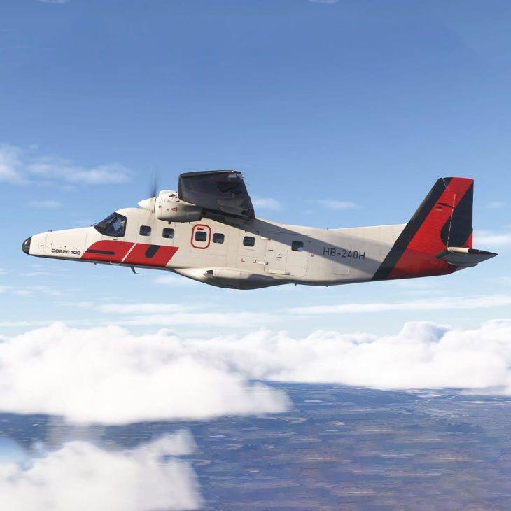 Dornier Do 228 em preview externo da Carenado